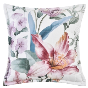 Carmela Square White Polyester Cushion