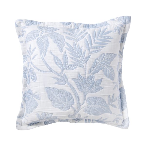 Laurieton Square White Polyester/Cotton Cushion
